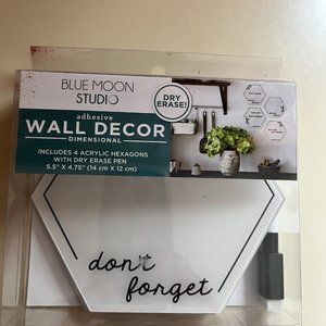 Wall Decor Reminder Adhesives w/ Dry Erase Pen - NEW
